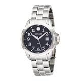 Wenger Men`s 78236 GST Black Dial Steel Bracelet Watch