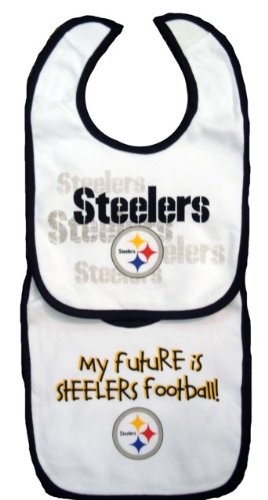 NFL Infant/Toddler Boys' Pittsburgh Steelers Two Pack Bib Set (Team Color, One Size)