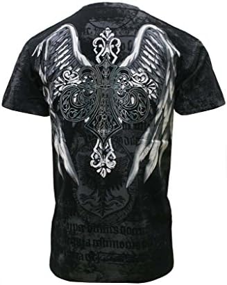 Ekus Men's Konflic Roaylity Fleur De Lis Muscle Tee L Black