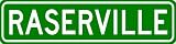 RASERVILLE Sign - Personalized RASER Last Name Sign - Aluminum - 4 x 18 Inches