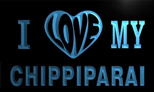 va2853-b I LOVE MY CHIPPIPARAI DOG Neon Light Sign