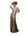 Tony Bowls 111745, Dazzling party dress with sequined bodice and overlay by Tony Bowls Paris.