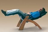 PC-9 Perfect Chair: Interactive Health Electric Perfect Chair Maple Base in Black Leather