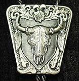Large Bolo - Buffalo Skull(Diamond Cut) - Large Sculpted Bolo