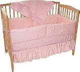 Solid Pink 5 Piece Crib Bedding Set