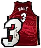 Dwyane Wade Signed / Autographed Jersey Authentic Red Heat Jersey Size (52) Wades Size
