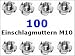 100 Einschlagmuttern Verzinkt M 10 für Klettergriffe bzw. Kletterwand / Boulderwand