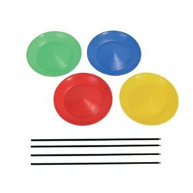 4 Spinning Plates with sticks