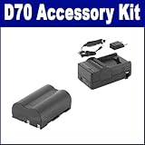 Nikon D70 Digital Camera Accessory Kit includes: SDENEL3A Battery, SDM-135  ....