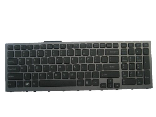 LotFancy New Sinister With Silver-grey Frame keyboard for Sony Vaio PCG-81113L PCG-81114L PCG-81115L PCG-81214L PCG-81312L Laptop / Notebook US Layout