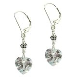 10mm Cubic Zirconia Heart Earrings w/ Leverbacks