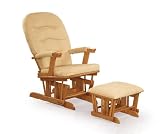 Shermag Deluxe Reclining Glider Rocker Combo, Honey/Fawn
