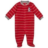 【セール】Carter's(カーターズ) スノーマンフリース足付カバーオール（Red/Gray） 9M [並行輸入品]