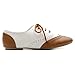 Ollio Women's Shoe Classics Lace Up Dress Low Flat Heel Multi Color Oxford