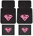 Supergirl Shield DC Comics 4 Pc Front & Rear Car Floor Mats Plus Bonus Matching Decal