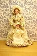Dollhouse Miniature Porcelain Doll Nanny & Baby Girl
