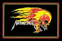 Metallica (Skull) Flocked Blacklight Music Poster Print - 24" X 36"