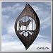ALASKA MALAMUTE Circle Swirly Metal Wind Spinner