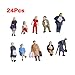 24pcs Painted Model Train People Figures Scale HO (1 to 87)