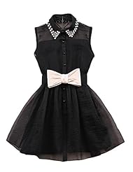 Sexy Organza  Belted   Dress With a Bow(s) and Pearls