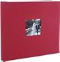 Making Memories 12-Inch by 12-Inch Linen Postbound Album with Window, Red Apple