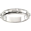 14K White Gold Rosary Ring - Man's Ring