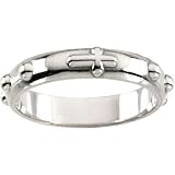 14K White Gold Rosary Ring - Woman's Ring
