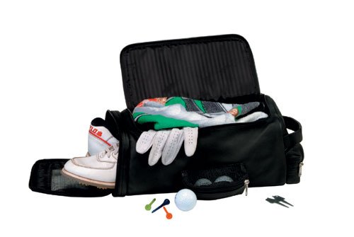 Royce Leather 677-BLACK-5 Golf Shoe and Accessory Bag – Black