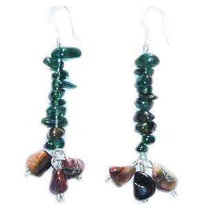 Tourmaline green Earrings on 925 sterling silver by 