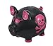 Black Pirate Pig Pink Skull Crossbones Piggy Bank