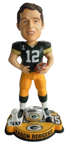 NFL Aaron Rodgers Green Bay Packers Super Bowl XLV Champions Ring Base Bobblehead