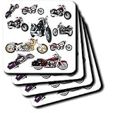 Coaster Picturing Picturing Harley-Davidson Motorcycles