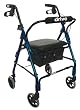 Drive Medical 10208PSBL-1 Go-Lite Rollator Blue with Padded Seat, Blue