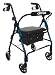 Drive Medical 10208PSBL-1 Go-Lite Rollator Blue with Padded Seat, Blue