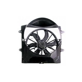 99-03 JEEP GRAND CHEROKEE (4.0L, W/O TOWING PACKAGE) / 99-00 JEEP GRAND CHEROKEE (4.7L, W/O TOWING PACKAGE) AC CONDENSER + RADIATOR COOLING FAN (W/ SHROUD, W/ MOTOR) (DUAL FUNCTION, W/ SINGLE FAN) 01 02 1999 2000 2001 2002 2003