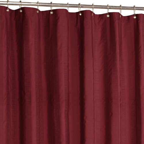 Maytex Chadwell Fabric Shower Curtain Red