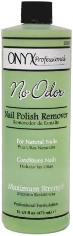 Onyx Profissional Soy Enriched No Odor Nail Polish Remover 16 oz - Maximum Strength & Professional Formulation To Remove Nail Polish, Nail Glue & Nail Glitter