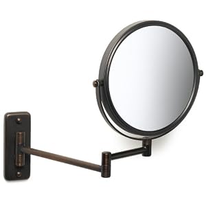Jerdon First Class JP7506BZ 8", 5X Wall Mount Mirror, Bronze Finish