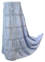 Alki'i Embroidered Full/Ankle Length gypsy bohemian long skirt
