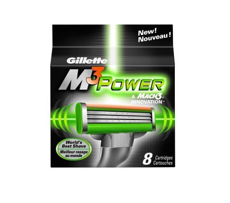 Gillette M3Power Replacement Cartridges, 8-Count Package