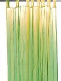 VOILAGE A PATTES 140x250 cm ELEGANCE VERT Organza