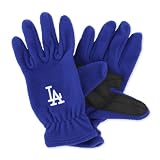 MLB Men's Los Angeles Dodgers Fleece Gloves (Royal, Mens)