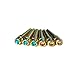 WE Games Brass Cribbage Pegs w/Austrian Crystals - Set of 6 (Gold, Turquoise)
