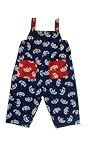 Reversible Overall Jumpsuit 100% Cotton Twill Red White and Blue Doggies Batik by Back From Bali
