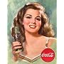 Coca-Cola Beautiful Brunette Metal Sign
