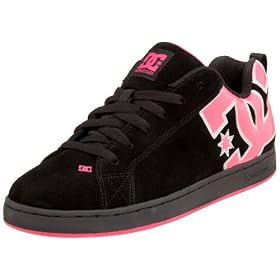 DC Shoes Womens Court Graffik Ladies Carbon/Crazy Pink D0300678 6 UK
