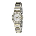 Accurist Ladies Two Tone Stone Set Bracelet Watch LB1661 With Mother Of Pearl Dial