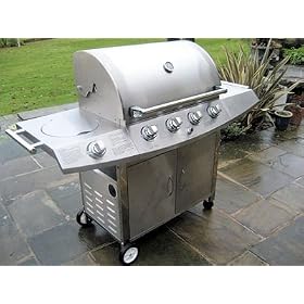 5 BURNER HEAVY DUTY STAINLESS STEEL GAS BBQ Barbecue