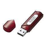 ELECOM USB2.0フラッシュメモリ 1GB レッドシルバー MF-AU201GRS