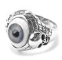 Sterling Silver Gothic EYEBALL Cross Skull Ring(Sizes 9,10,11,12,13,14,15)